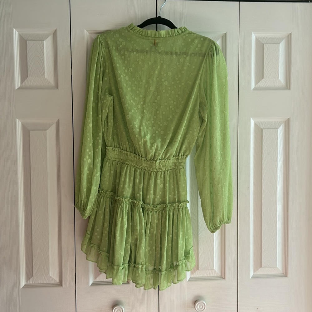 Lorena Dress in Green Clip Dot from Revolve. (Size small but could fit a Medium) - Picture 3 of 4